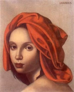 オレンジのターバン 1935年 現代タマラ・デ・レンピッカ Oil Paintings